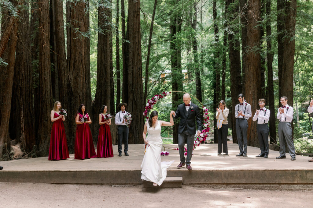 Bay Area wedding photographer captures forest wedding ceremony