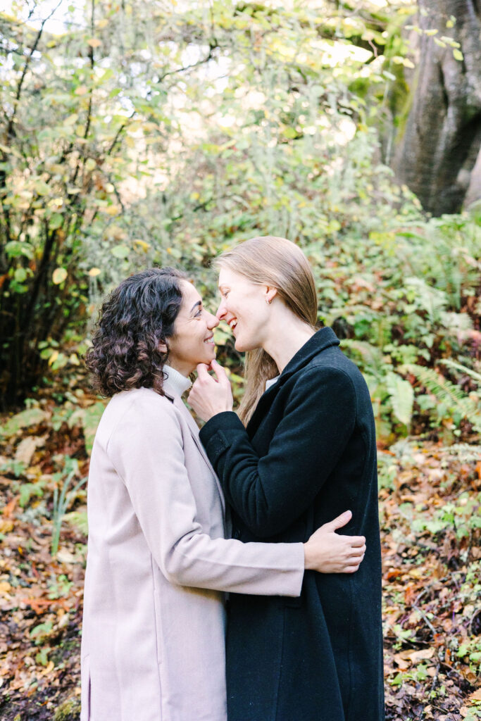 Bay Area photographers capture couple embracing and smiling 