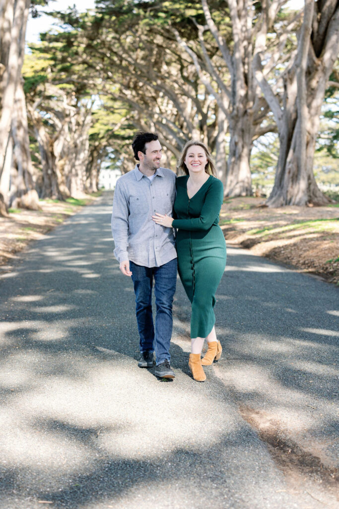 Bay Area wedding photographer captures woman with hand on man's stomach