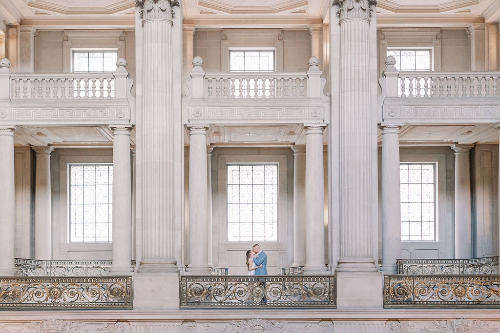 Bay Area wedding photographer captures bride and groom at San Francisco City Hall